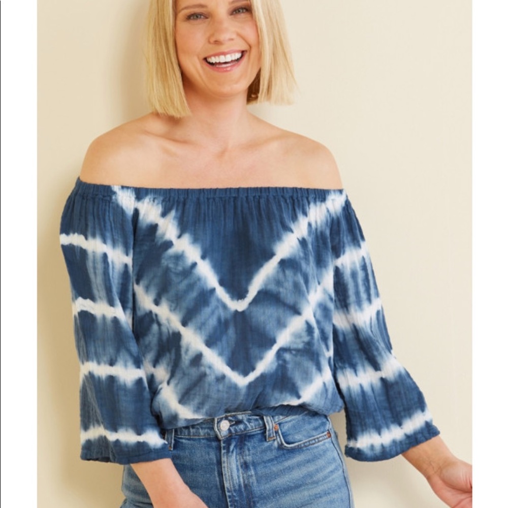 COPY - Michael Stars off the shoulder tie dye top